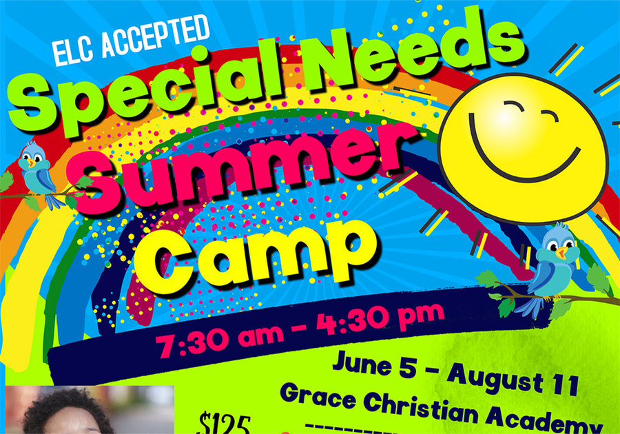 Grace Christian Academy 2023 Summer Camp, special needs flyer