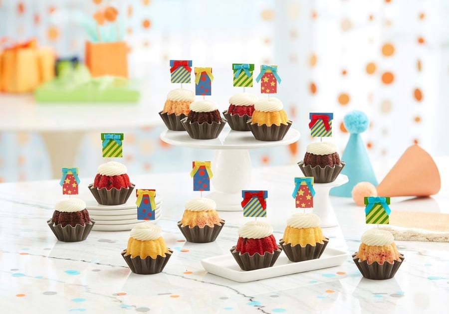 mini birthday bundt cakes