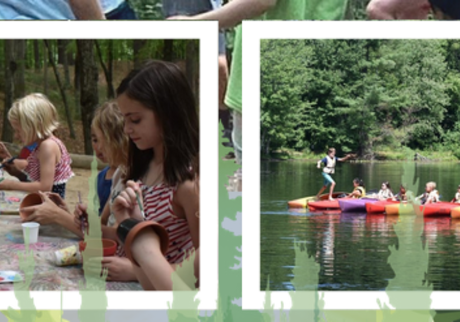 Outdoors photos of kids at Tom Denney Nature Camp