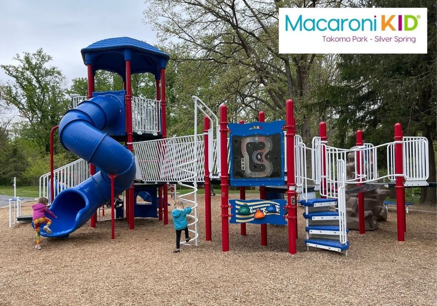 Red and Blue Playground equipment