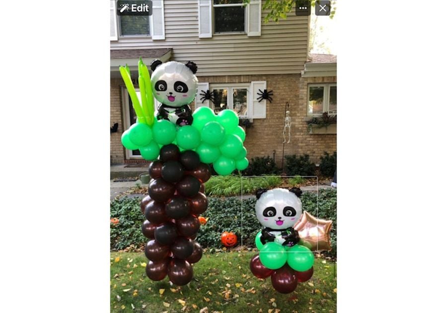 panda balloon lawn display