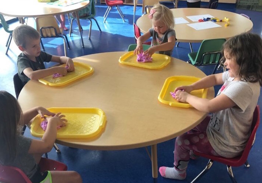 Children playing with Play-Doh