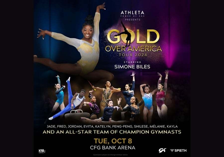 GIVEAWAY SIMONE BILES AND ATHLETA PRESENTS GOLD OVER AMERICA TOUR