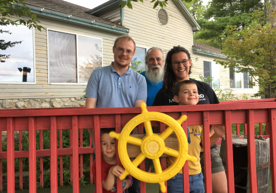 Family Photo at Point Sebago Resort in Casco, Maine