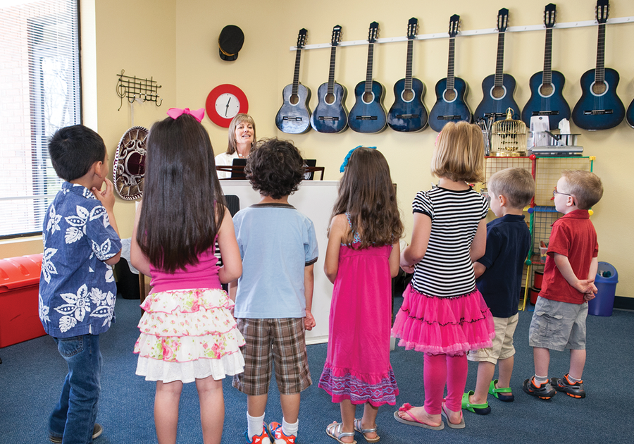 children singing in Children's Music Academy class