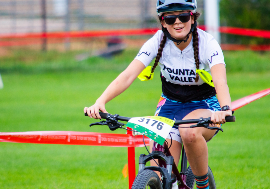 teen riding a bike