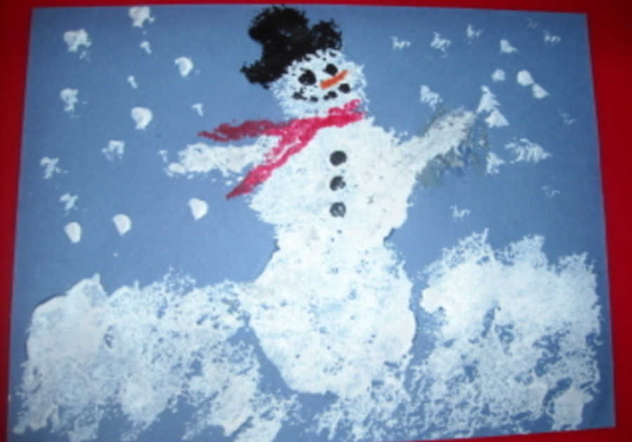 Winter Fun: Sponge Painting for Kids