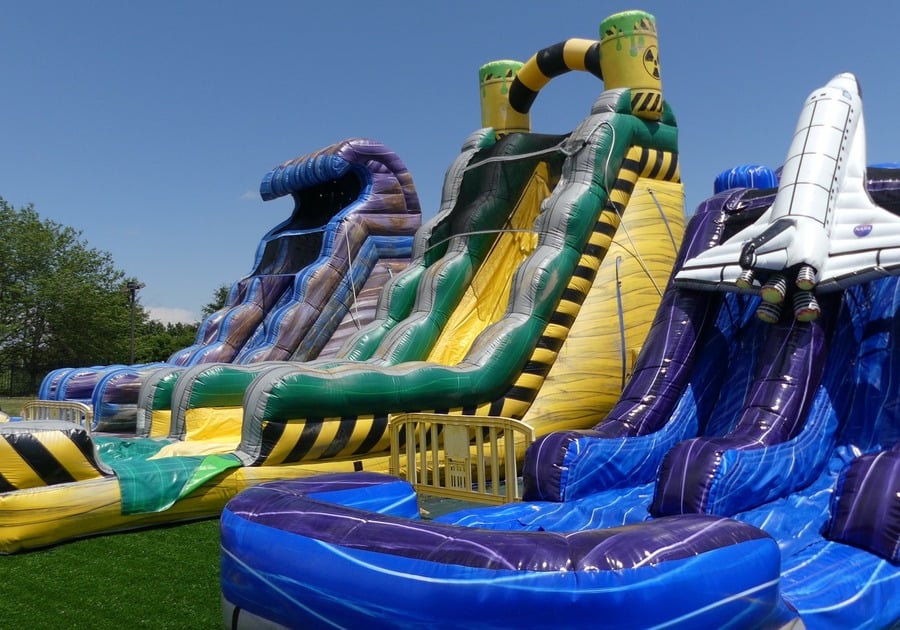 inflatable waterslides at United Sports Camps