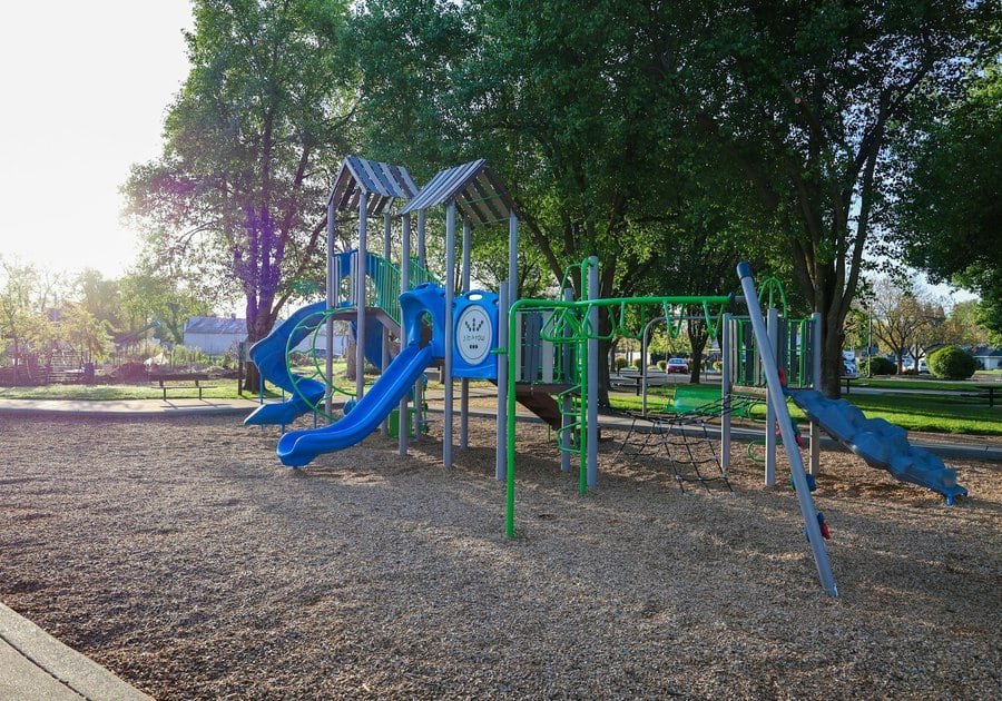 Playground in a park setting suitable for ages 5-12