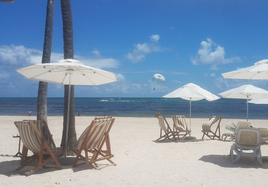 Chairs on beach