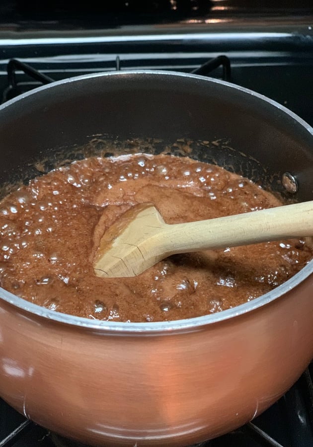 cooking the ingredients