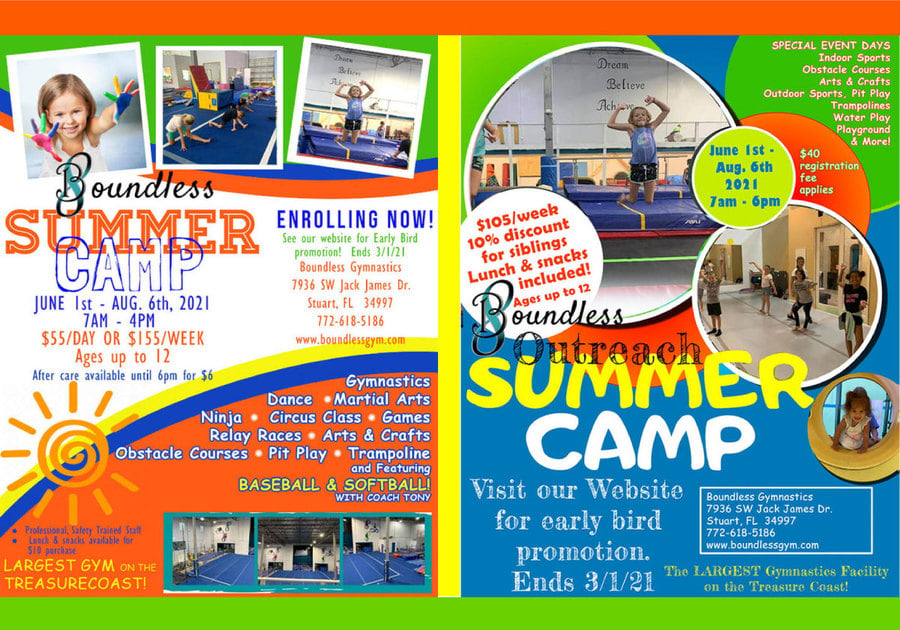 Boundless Gymnastics 2021 Summer Camp