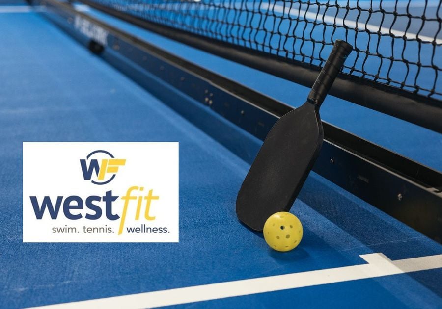 Pickleball court and WestFit logo