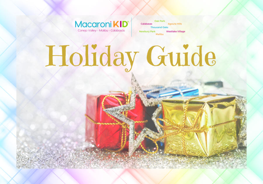 Macaroni KID Conejo Valley - Malibu - Calabasas Holiday Guide pretty, shiny presents with a colorful and glittery background