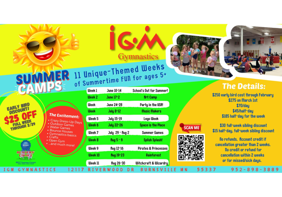Summer Camp Guide Listing IGM Gymnastics - Burnsville