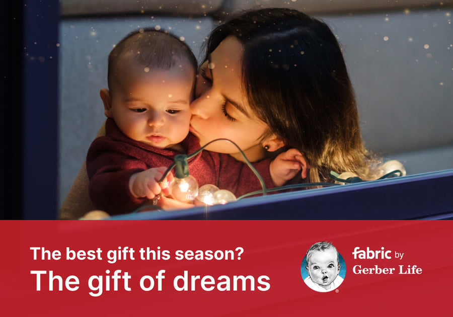 Fabric by Gerber Life makes a great holiday gift for forward thinking parents in 2024