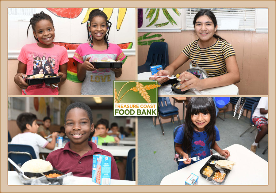 Kids enjoying Treasure Coast Food Bank Summer Meals Program