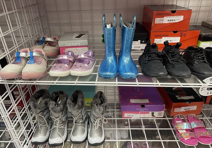 shoes on store shelf