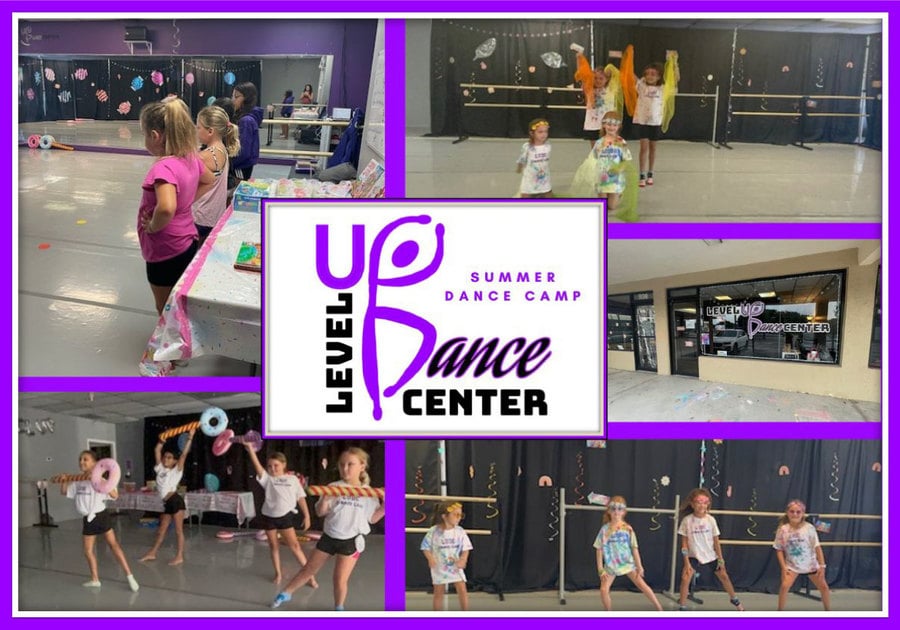 Level Up Dance Center Collage of Campers in various dance classes