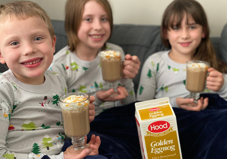 Celebrating the holidays at home with Hood Eggnog