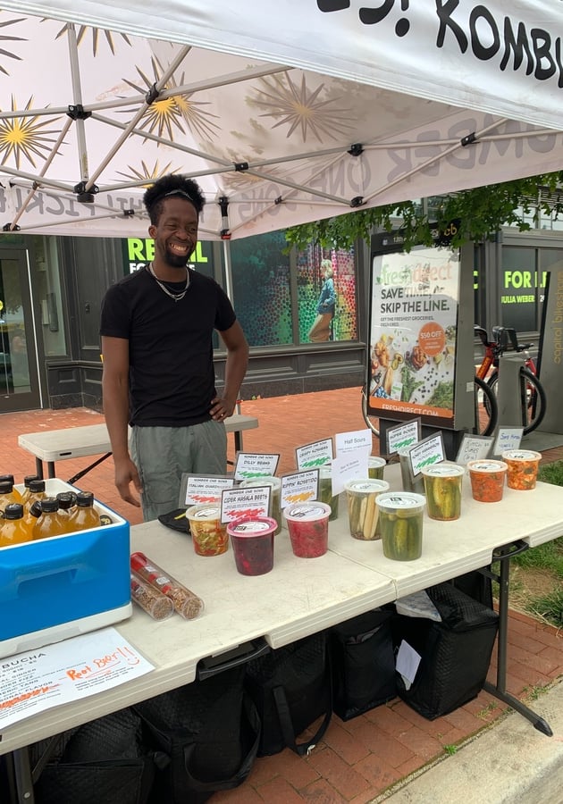 Pickle vendor at the farmers market