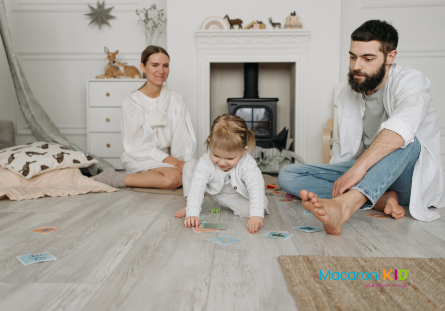 Playing indoors with daughter