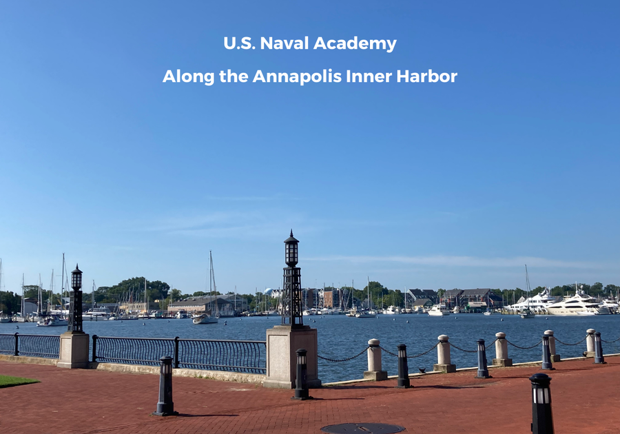 Naval Academy along the Annapolis Inner Harbor