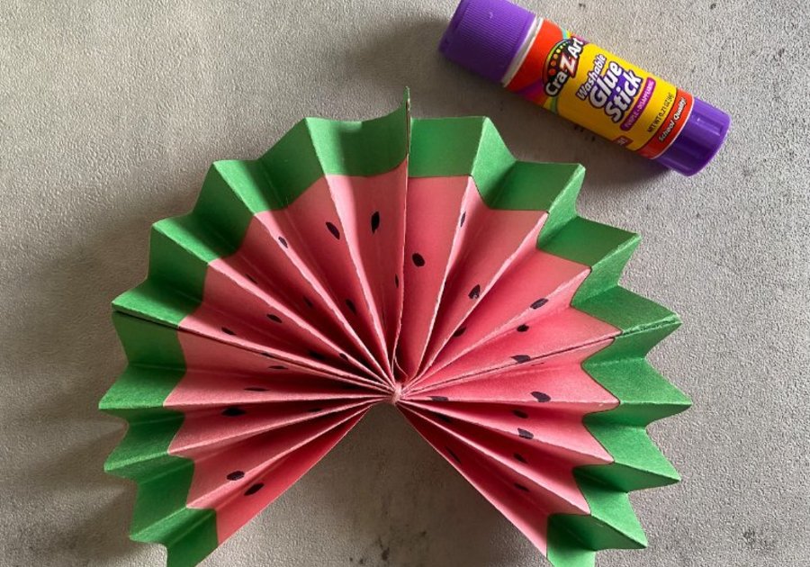 Watermelon Paper Fan