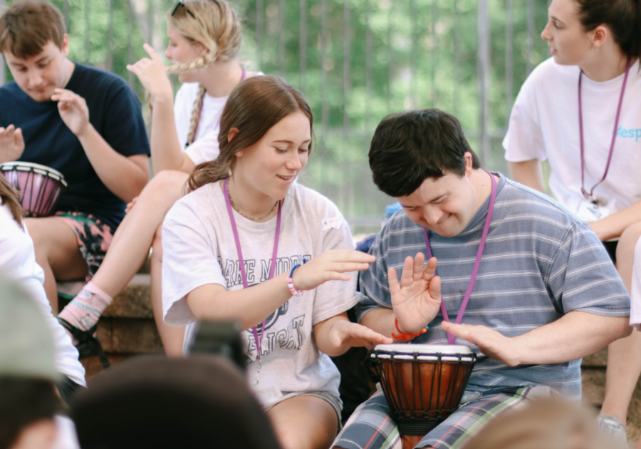 ESP Summer Camp playing bongos