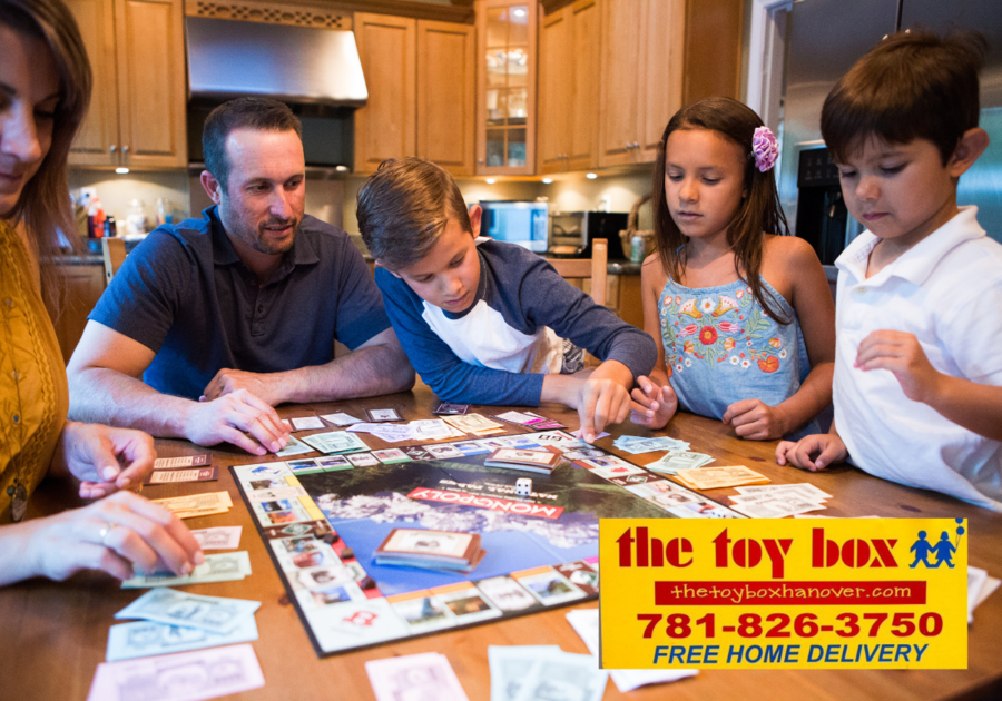 Family Game Night with games from The Toy Box in Hanover, MA