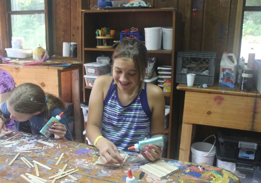 Kids doing crafts