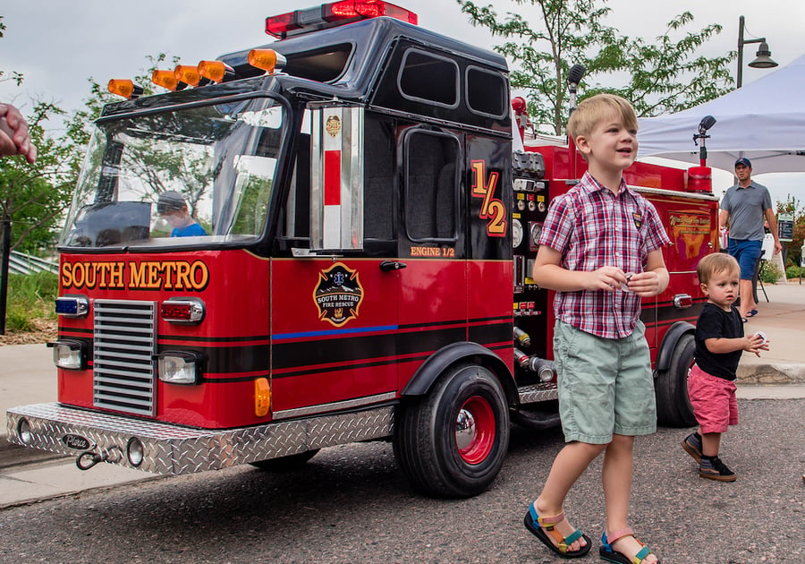 South Metro Fire Truck at Highlands Ranch Ice Cream Social