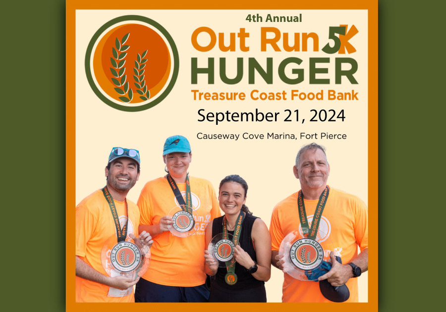 Treasure Coast Food Bank 2024 Out Run Hunger Banner