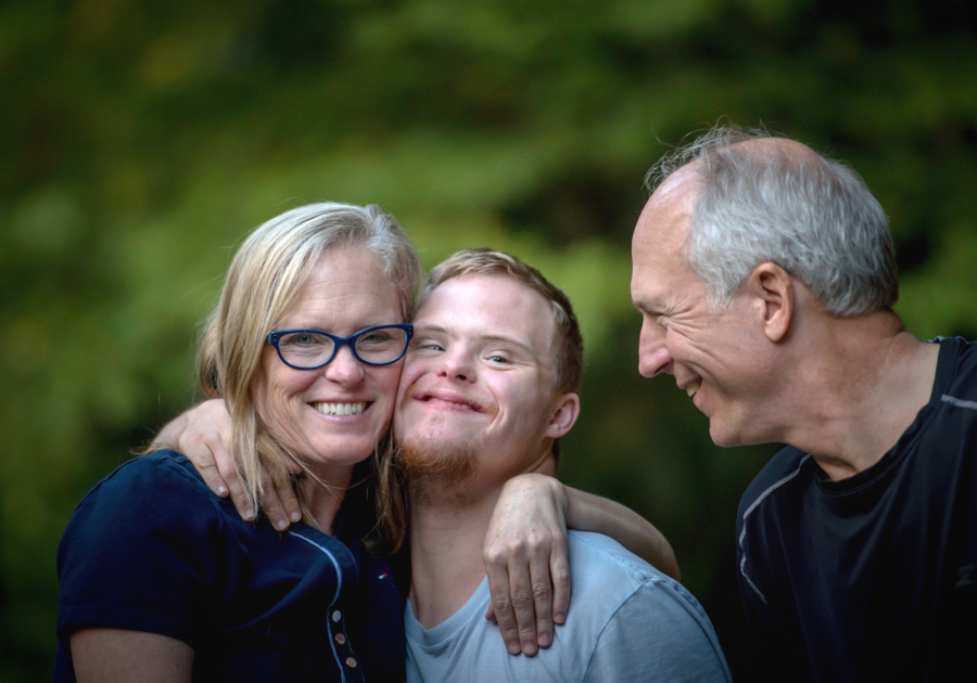 Family with son with Down syndrome, special needs