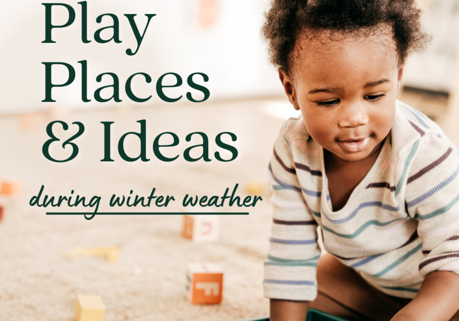 Toddler playing with blocks