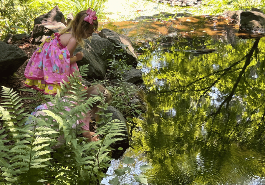 water race between friends at Smith Gilbert Gardens