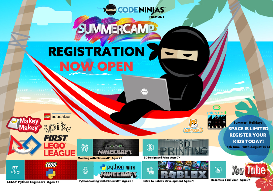 Save $75 on Summer Camps with Code Ninjas Fremont/Warm Springs