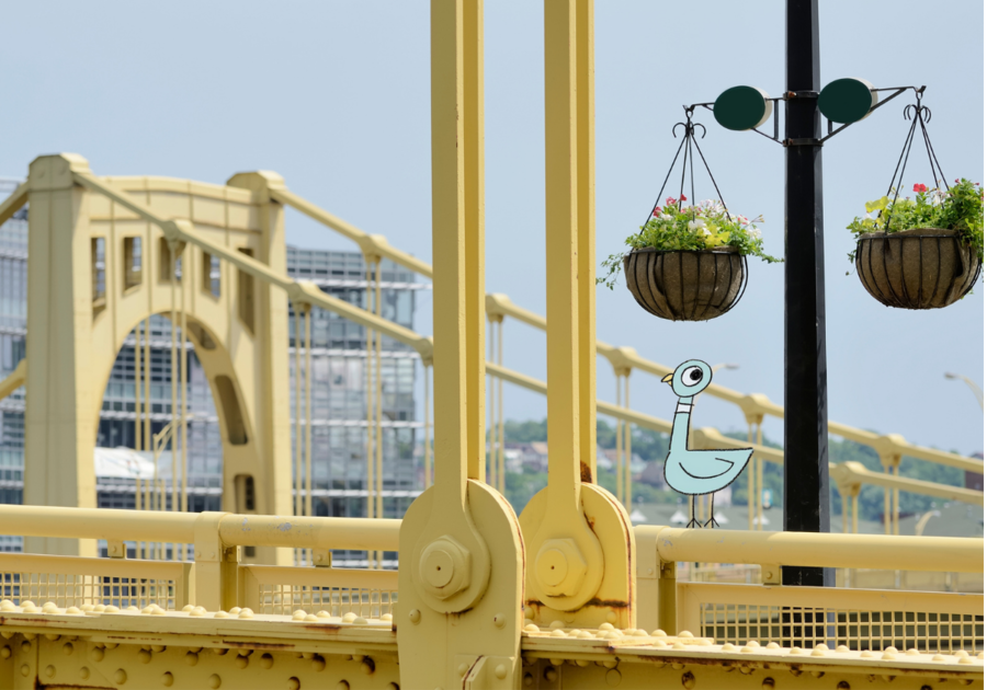 Pigeon on Pittsburgh bridge