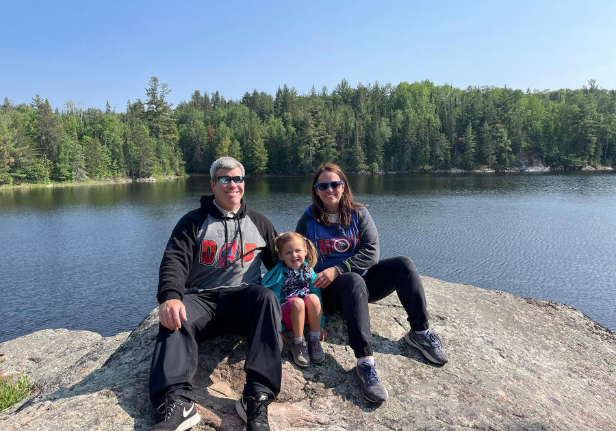 Publisher Michelle Holly and her family at Voyageurs National Park in Minnesota.