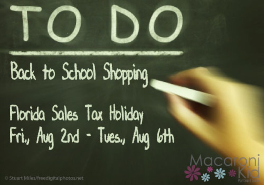 Back To School Sales Tax Holiday 2019