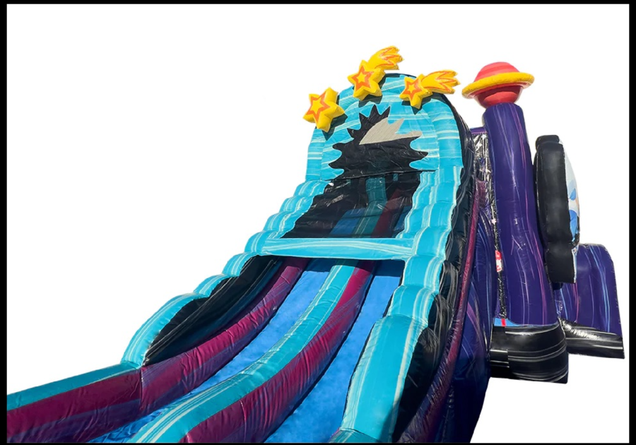 space-themed bounce house from 5280 Bouncers