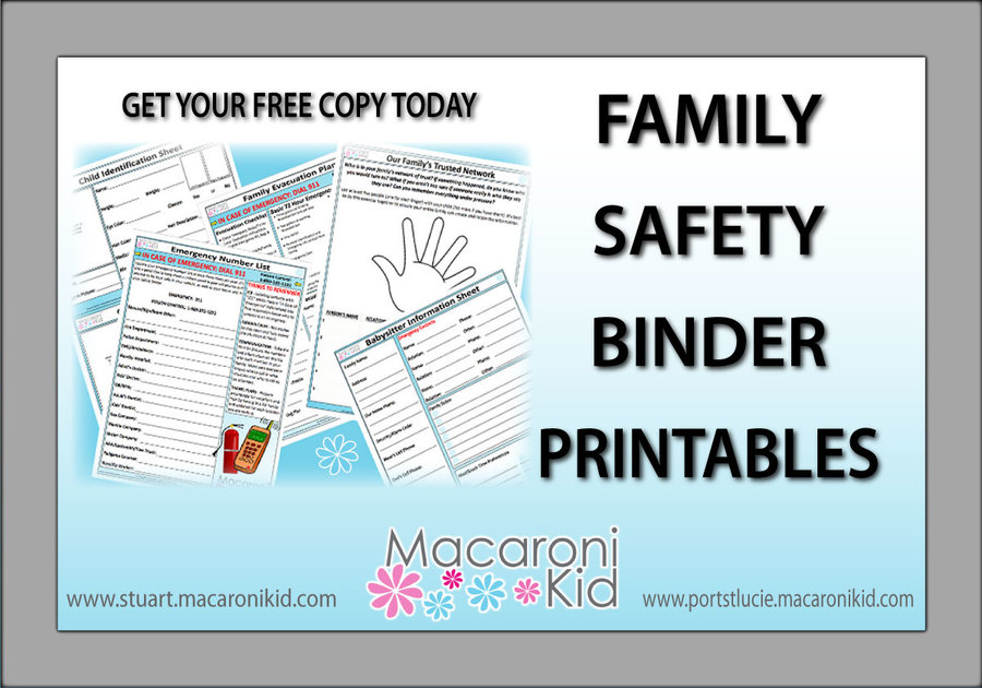 Family Safety Binder Printables