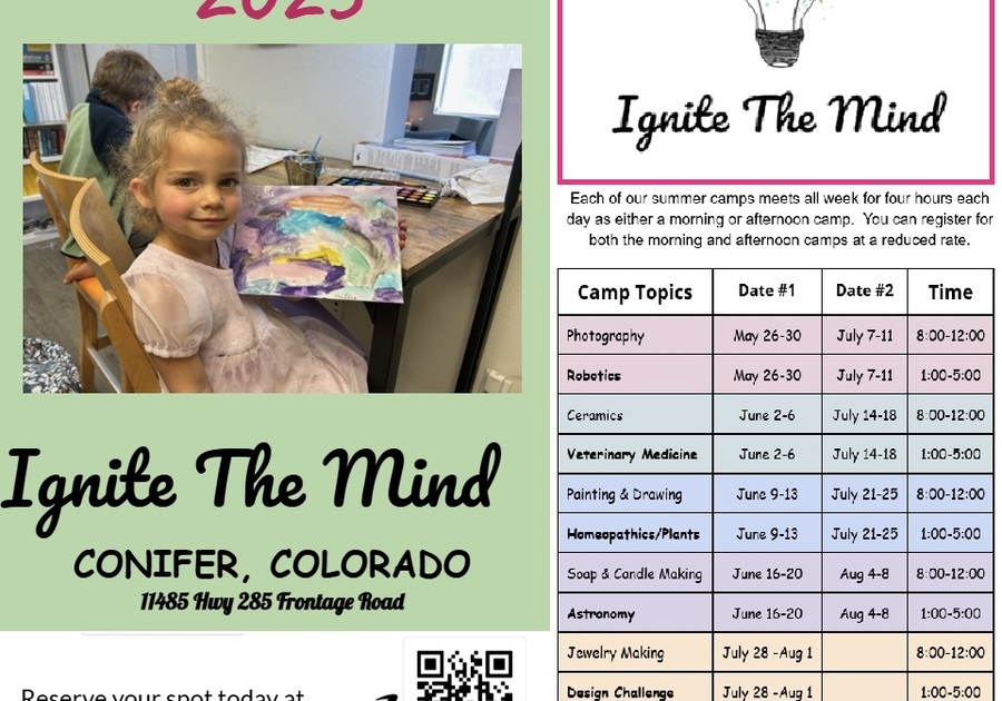 Ignite The Mind Summer Camp Offering