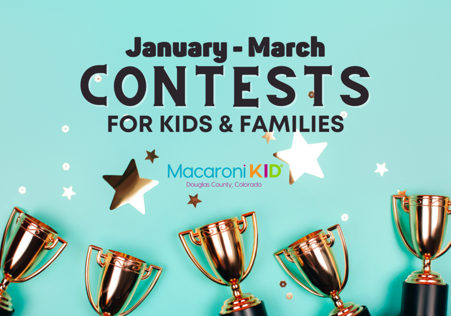 trophies with text that says January-March Contests for kids and families