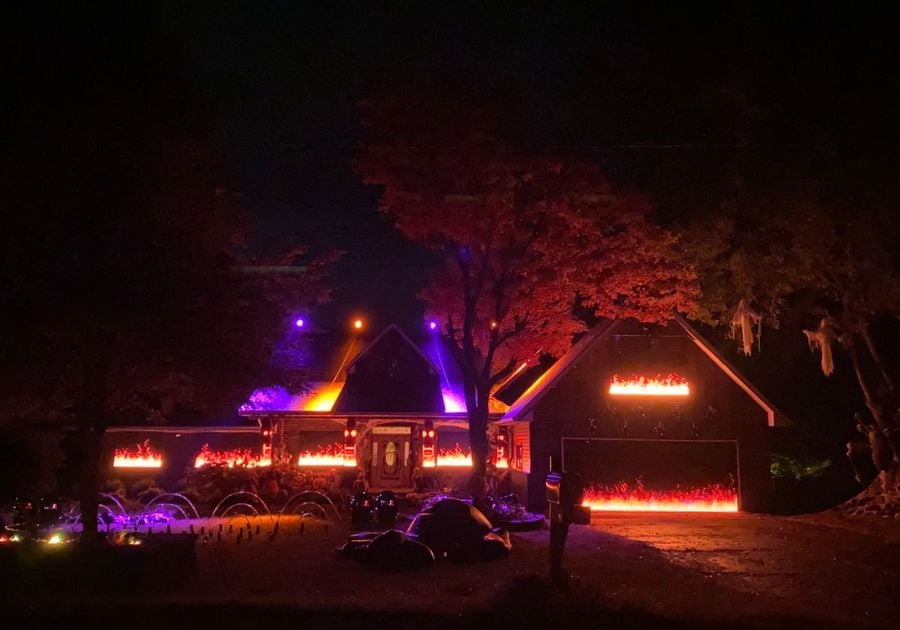 Lights on Hullsville Halloween Light Show Owego NY