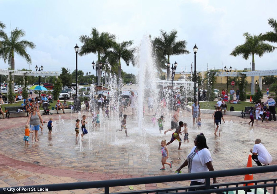 Splash Interactive Fountain at the MIDFLORIDA Event Center