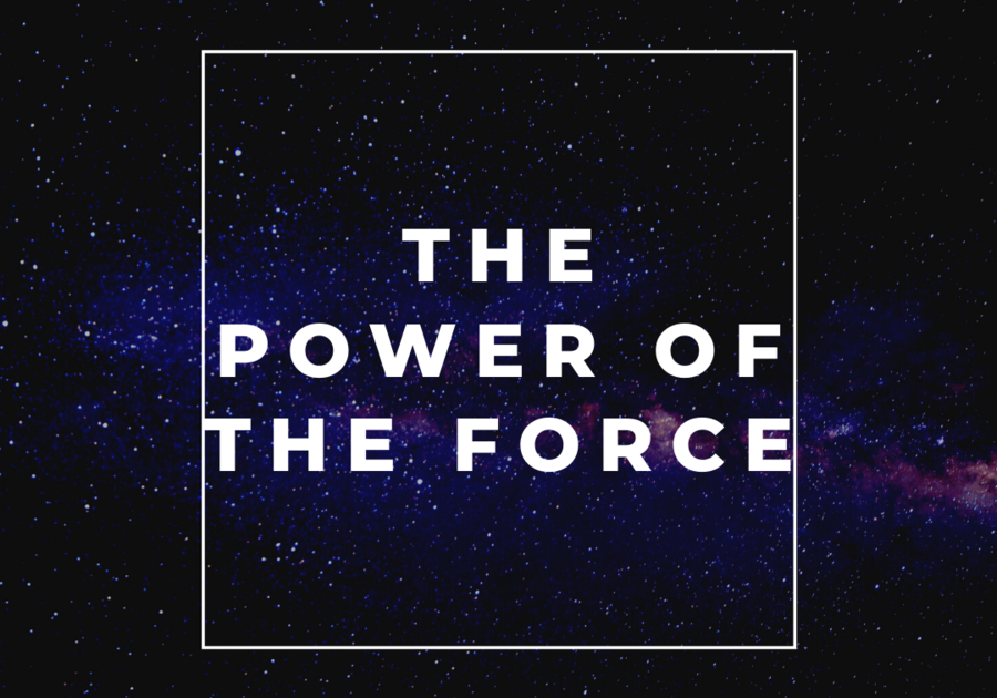 graphic with star background the power of the foce