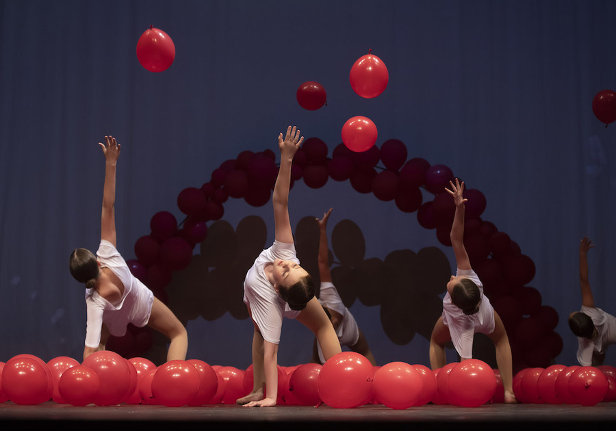 dance students performing on stage