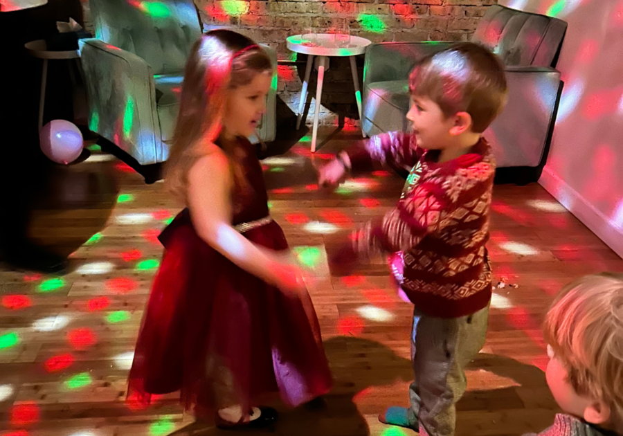 boy and girl on dance floor
