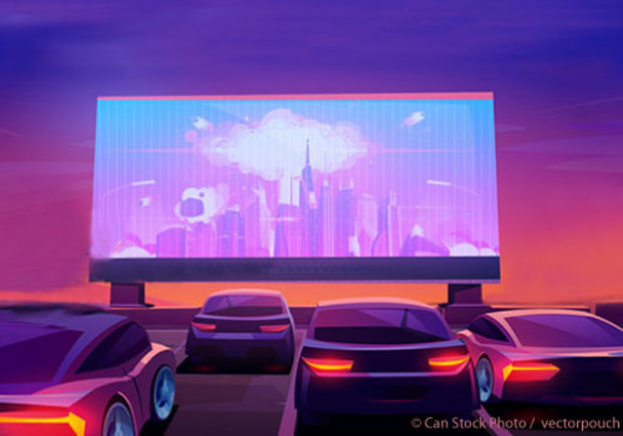 Outdoor drive-in movie